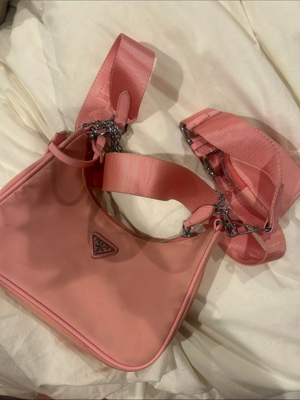 Prada Pink Nylon Re-Edition 2005 Shoulder Bag